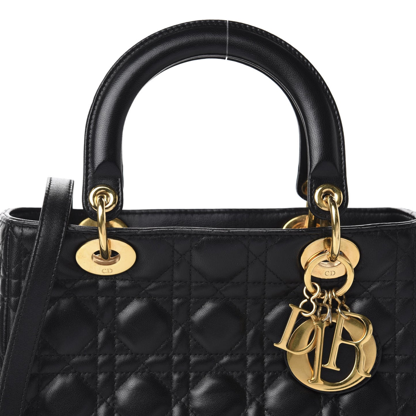 Lambskin Cannage Medium Lady Dior Black
