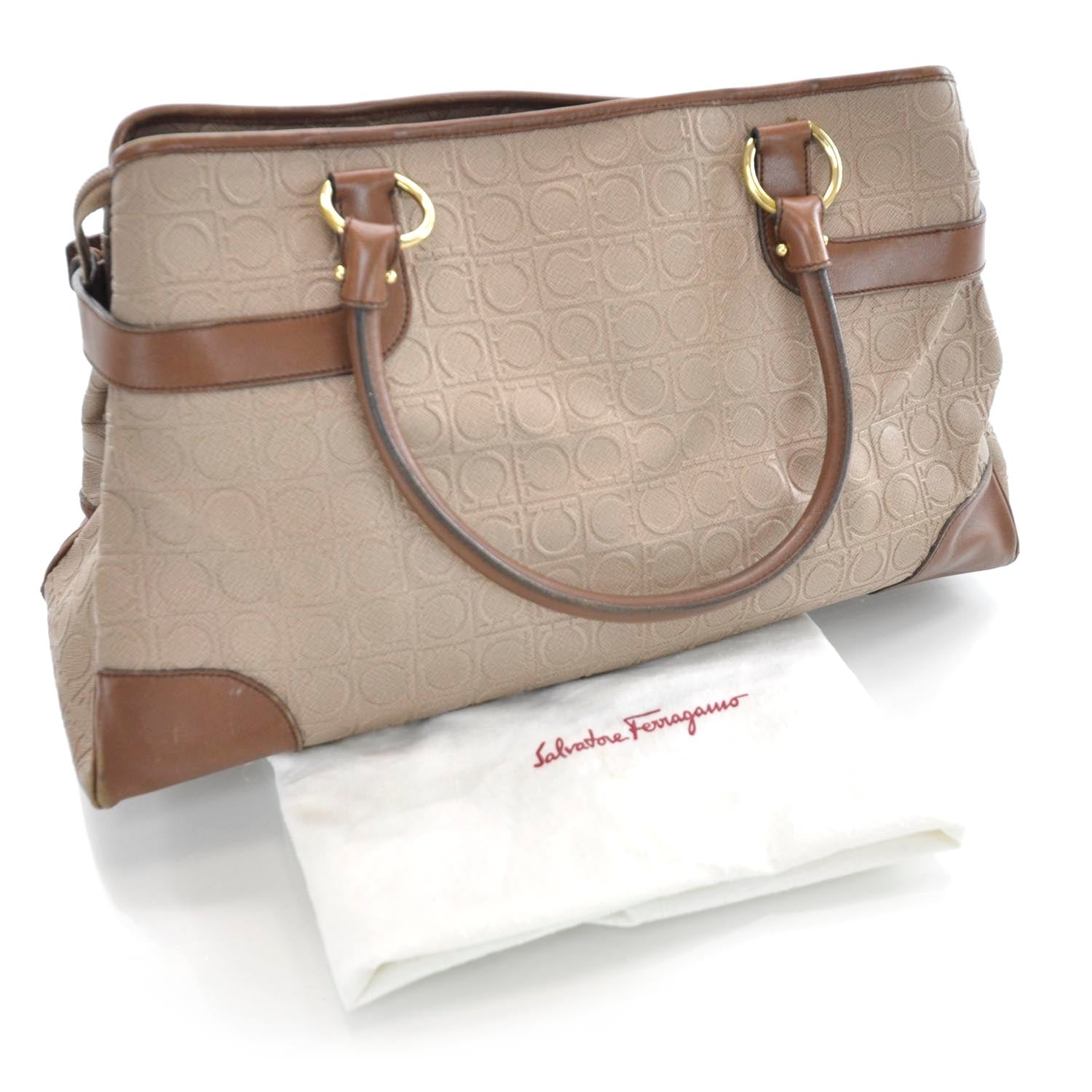 FASHIONPHILE SALVATOREFERRAGAMOGanciniEmbossedSatchel 3 of 8