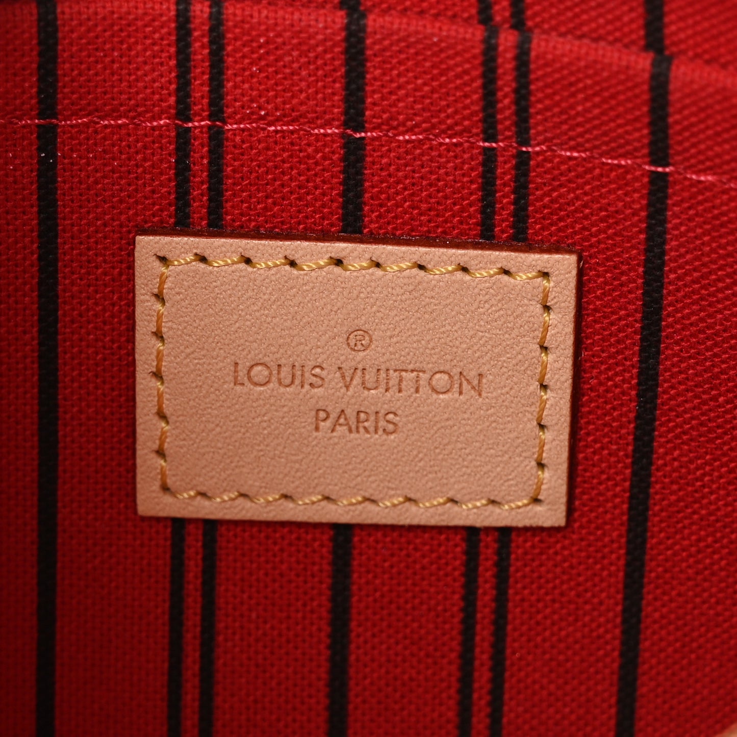 LOUIS VUITTON Monogram Neverfull MM GM Pochette Cherry