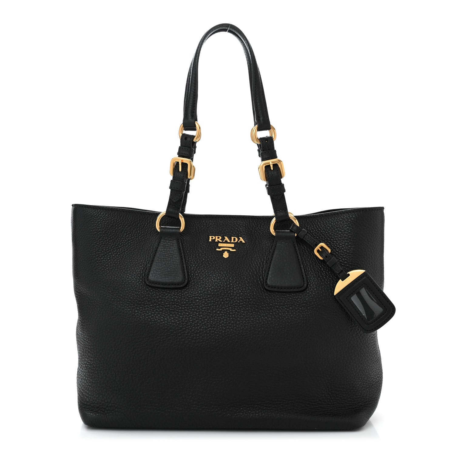 Prada Vitello Phenix Tote Black 1 of 11