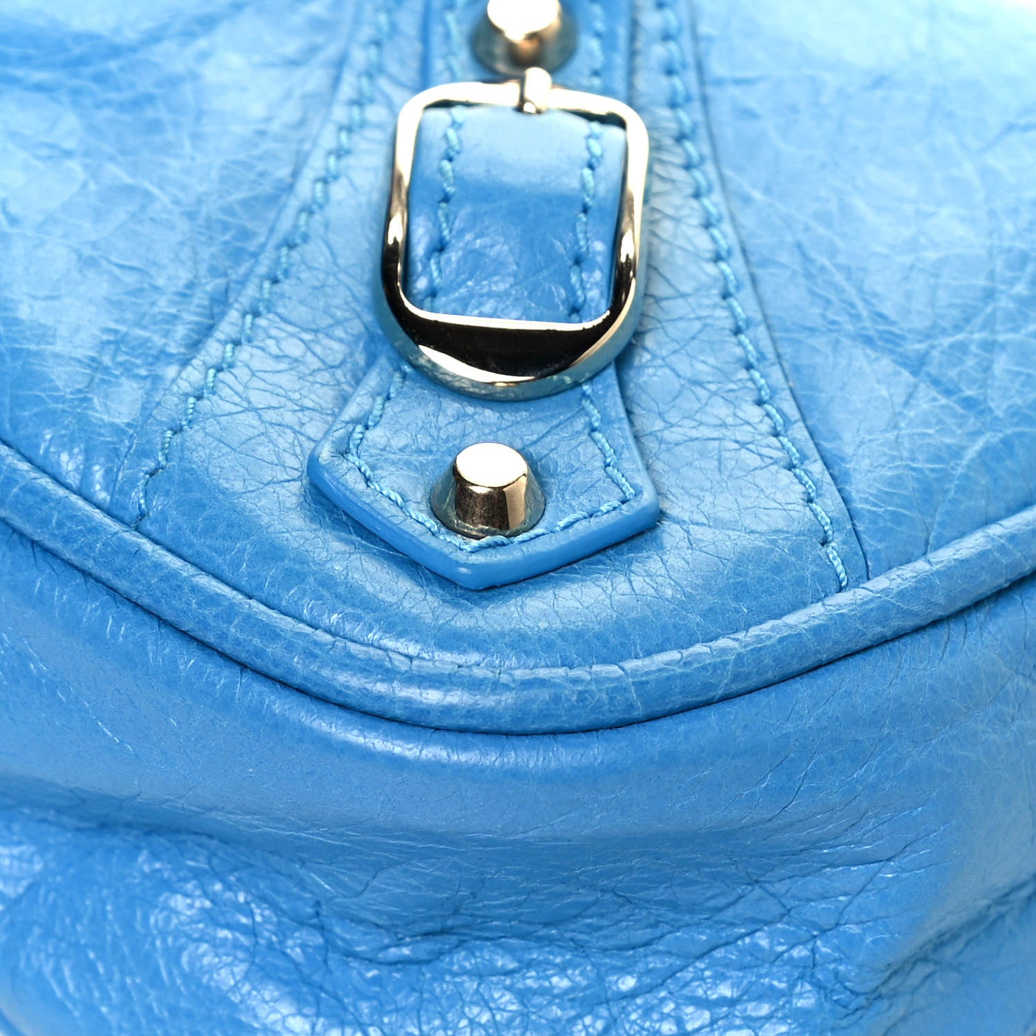 Balenciaga Agneau Classic Gold Hardware Hip Bleu Azur Clair 8 of 12