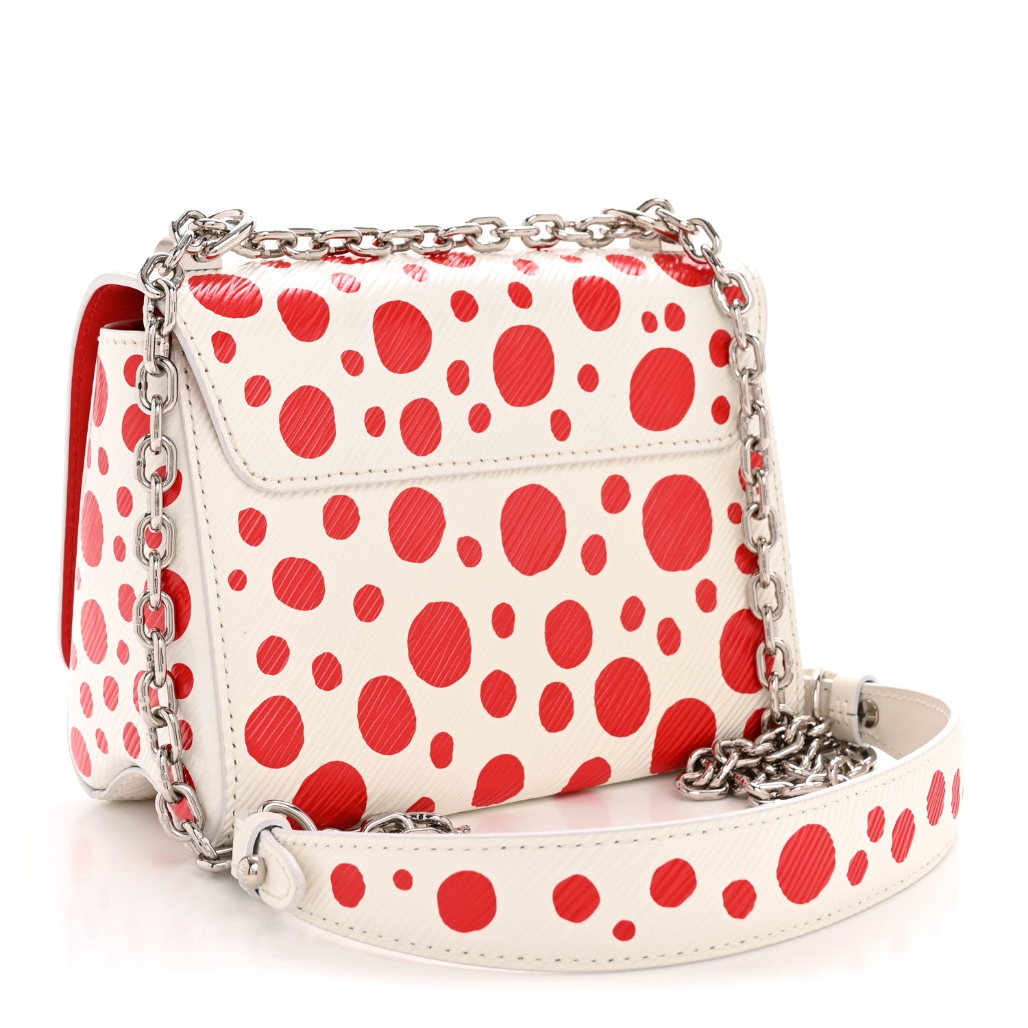 Louis Vuitton LV X YK Epi Infinity Dots Twist Shoulder Bag PM White Red 4 of 12