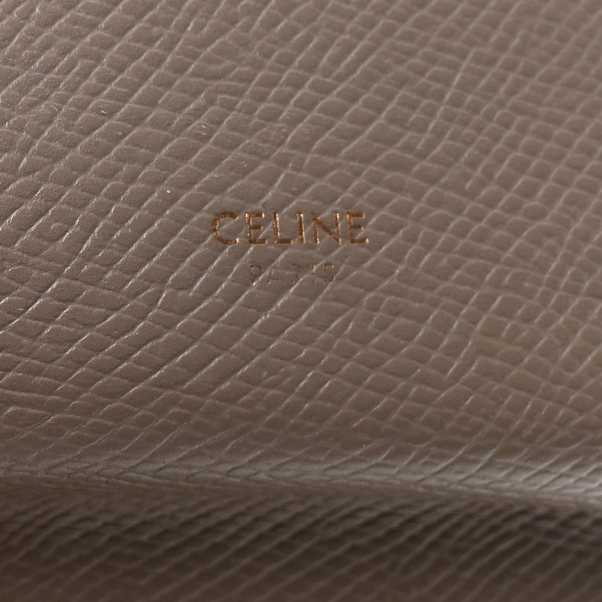 Grained Calfskin Small Tri-Fold Wallet Pebble