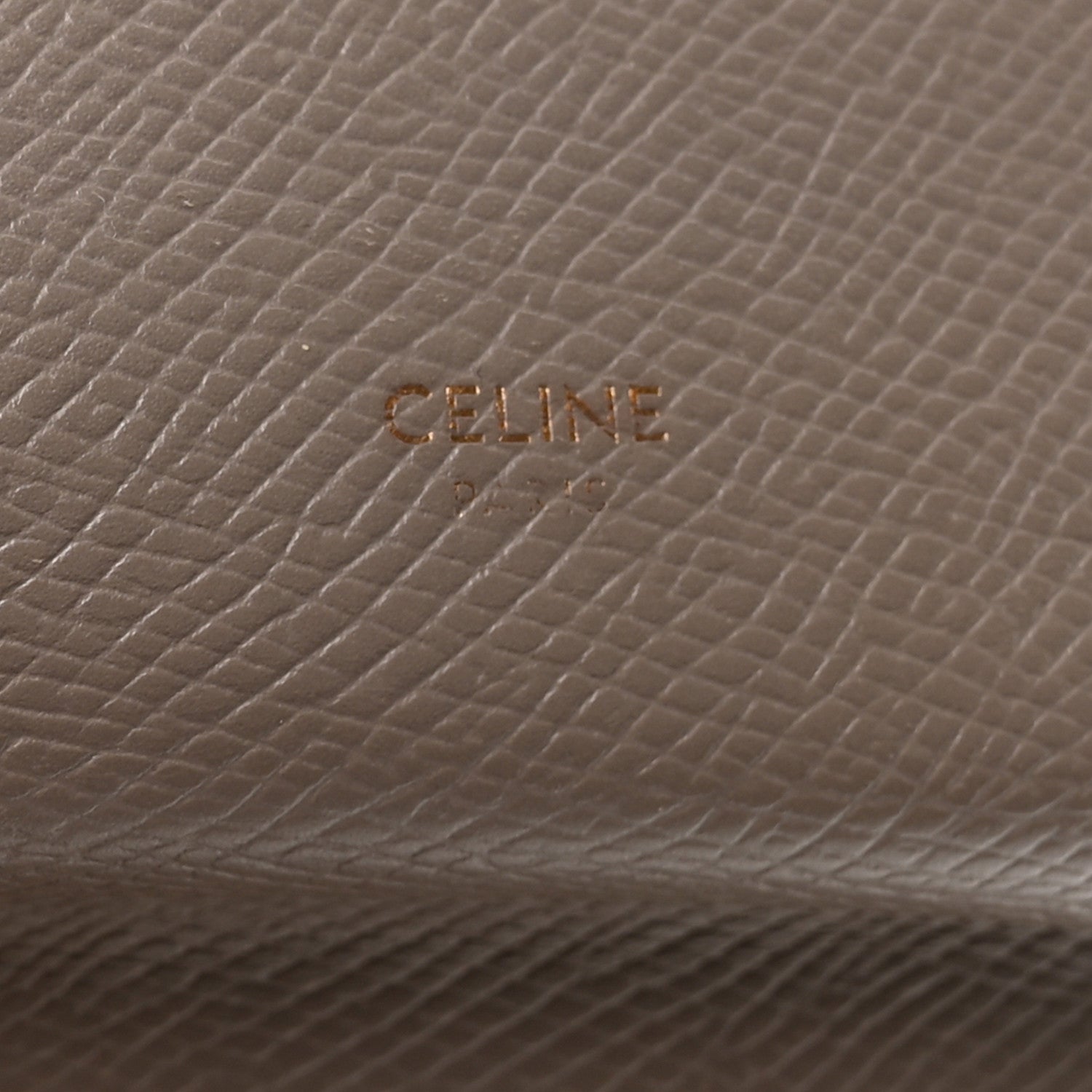 Celine Grained Calfskin Small Tri-Fold Wallet Pebble 7 of 9