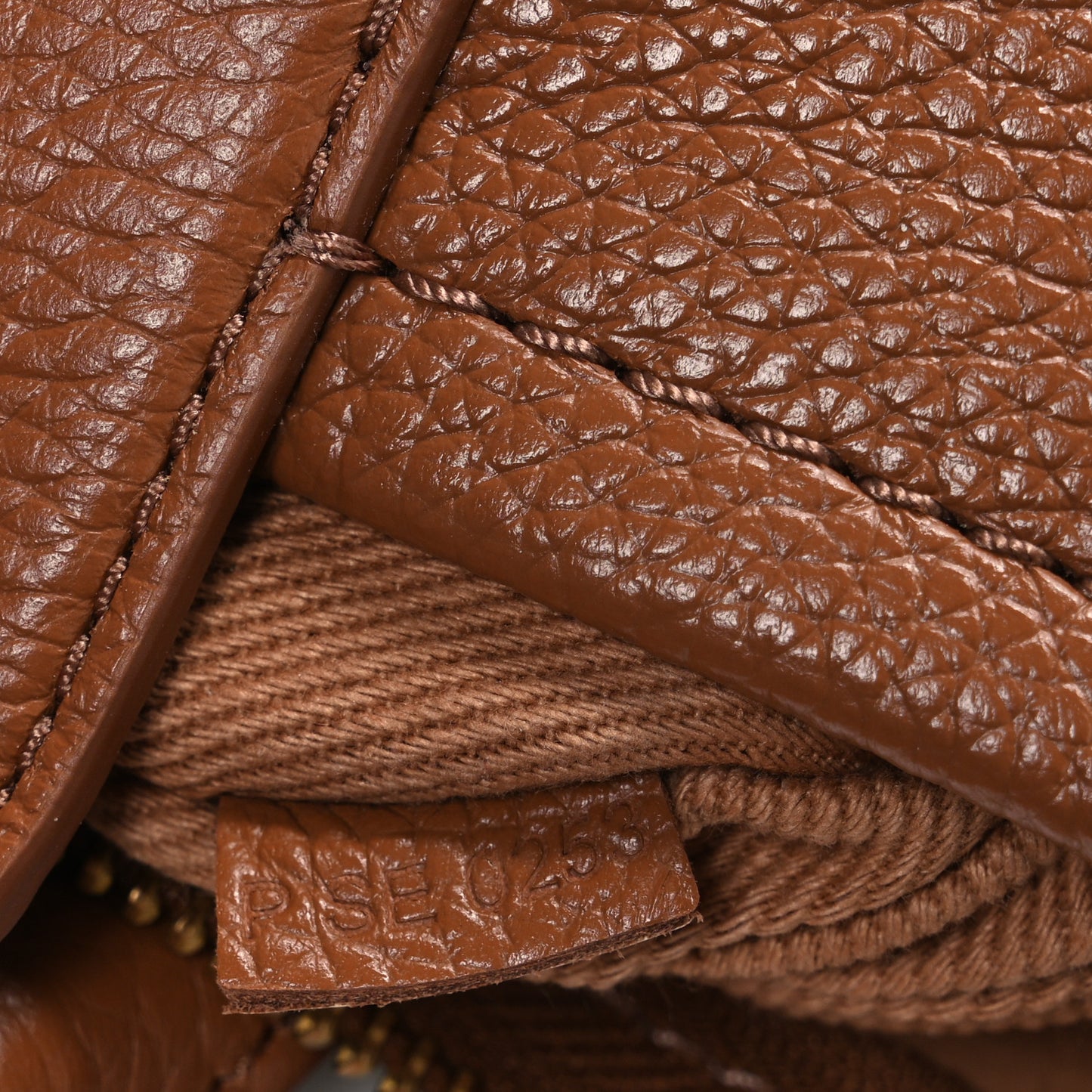 Grained Calfskin Small The Tote Bag Argan Oil