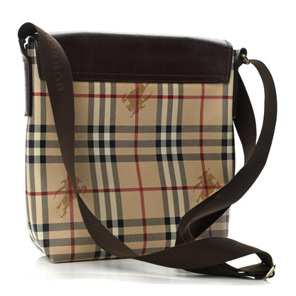 Burberry Haymarket Check Crossbody Messenger Bag Brown 2 of 16