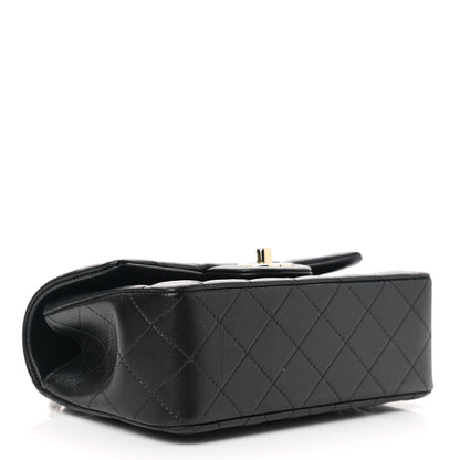 Chanel Lambskin Quilted Mini Top Handle Rectangular Flap Black 4 of 11