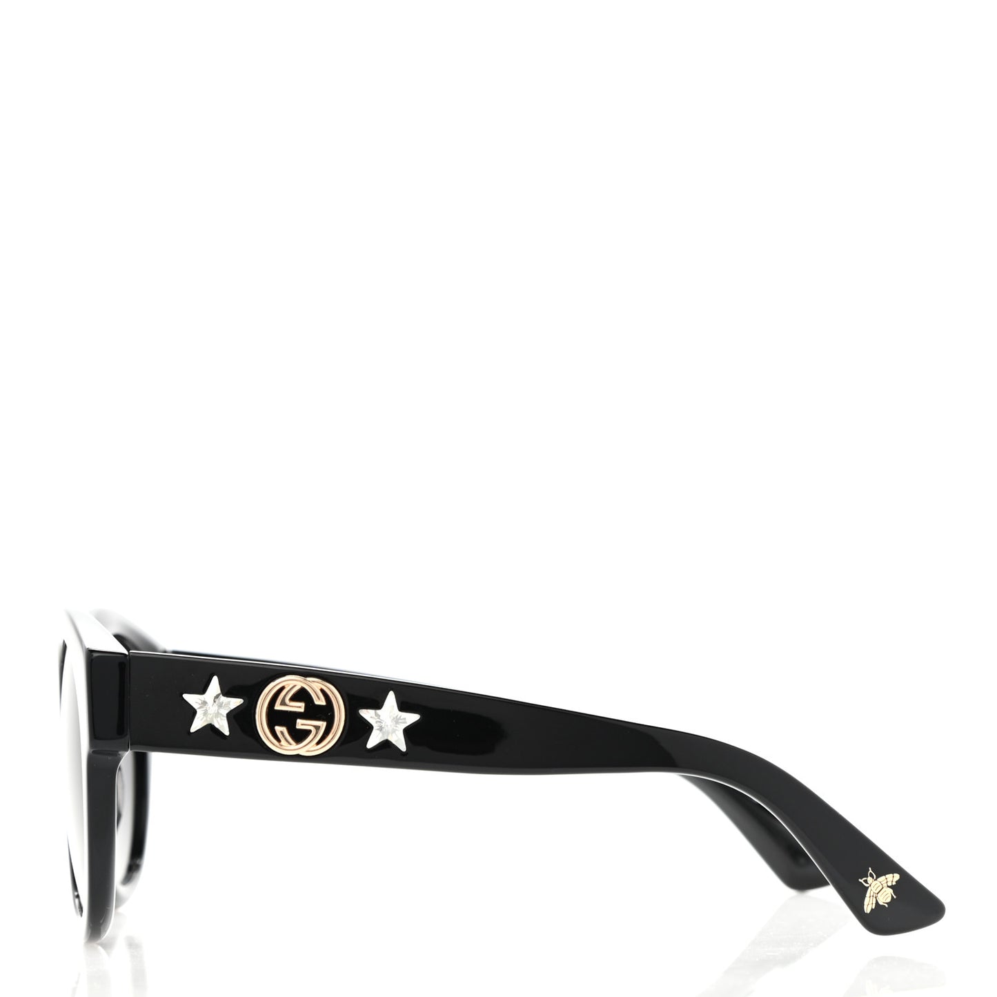 Round Frame Star Sunglasses GG0208S Black