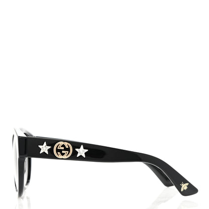 Gucci Round Frame Star Sunglasses GG0208S Black 3 of 9