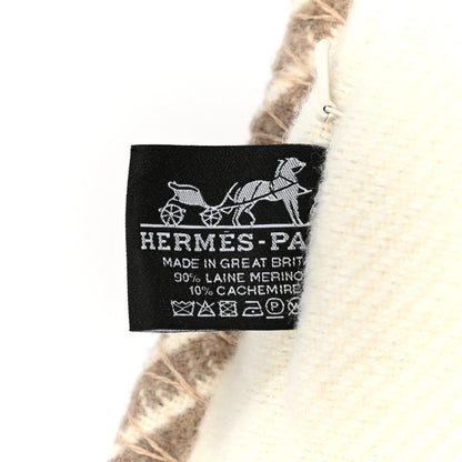Hermes Wool Cashmere H Riviera Pillow Seigle 3 of 3