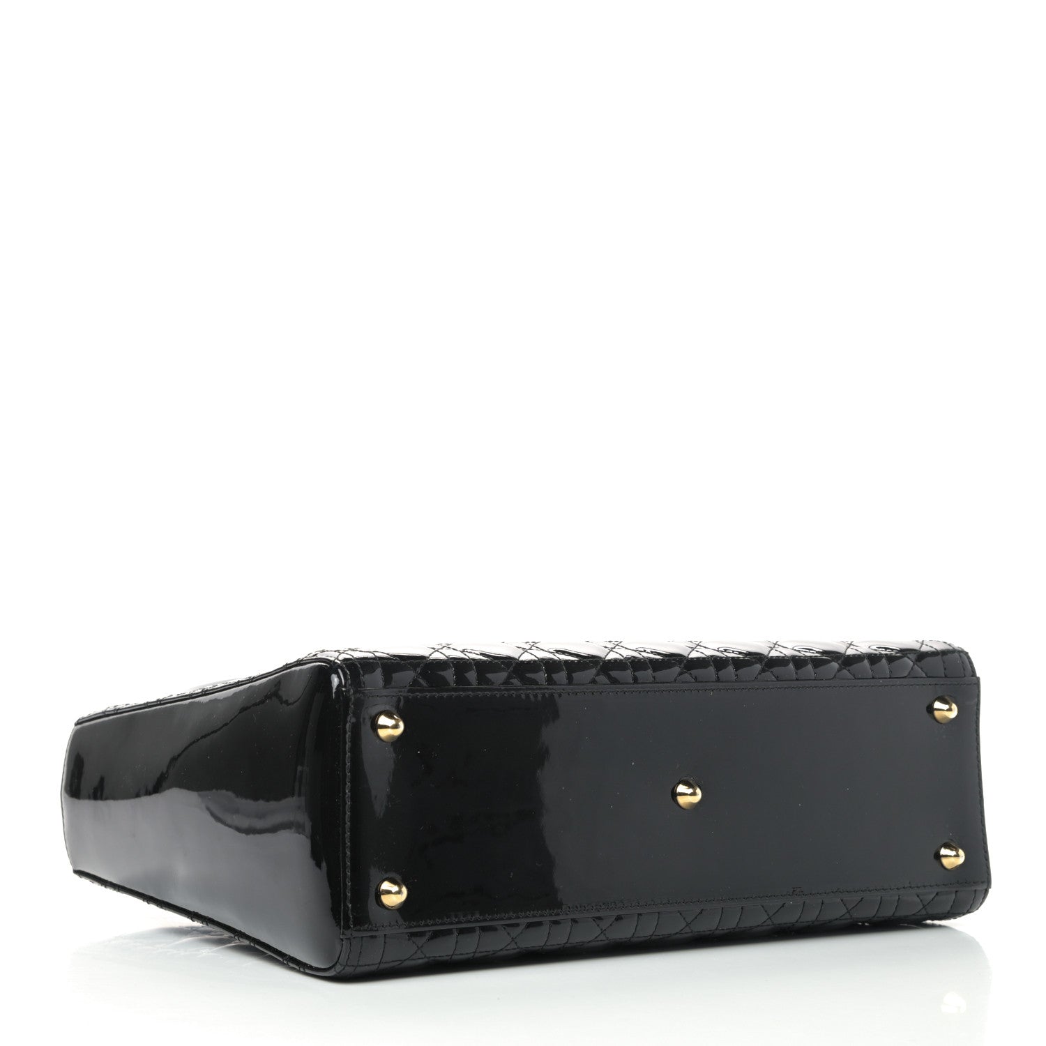 Christian Dior Patent Cannage Large Lady Dior Black 3 of 9