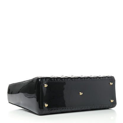 Christian Dior Patent Cannage Large Lady Dior Black 3 of 9