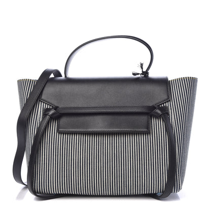 Celine Cotton Canvas Calfskin Mini Belt Bag Navy White 1 of 11