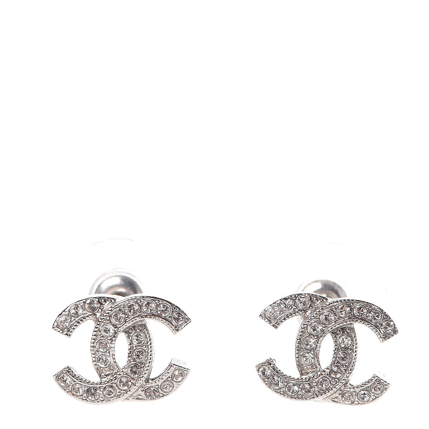 Crystal Mini Timeless CC Earrings Silver