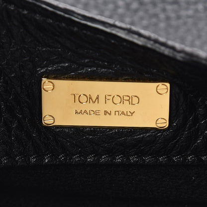 Tom Ford Grained Calfskin Large Alix Padlock Zip Shoulder Bag Black 7 of 12