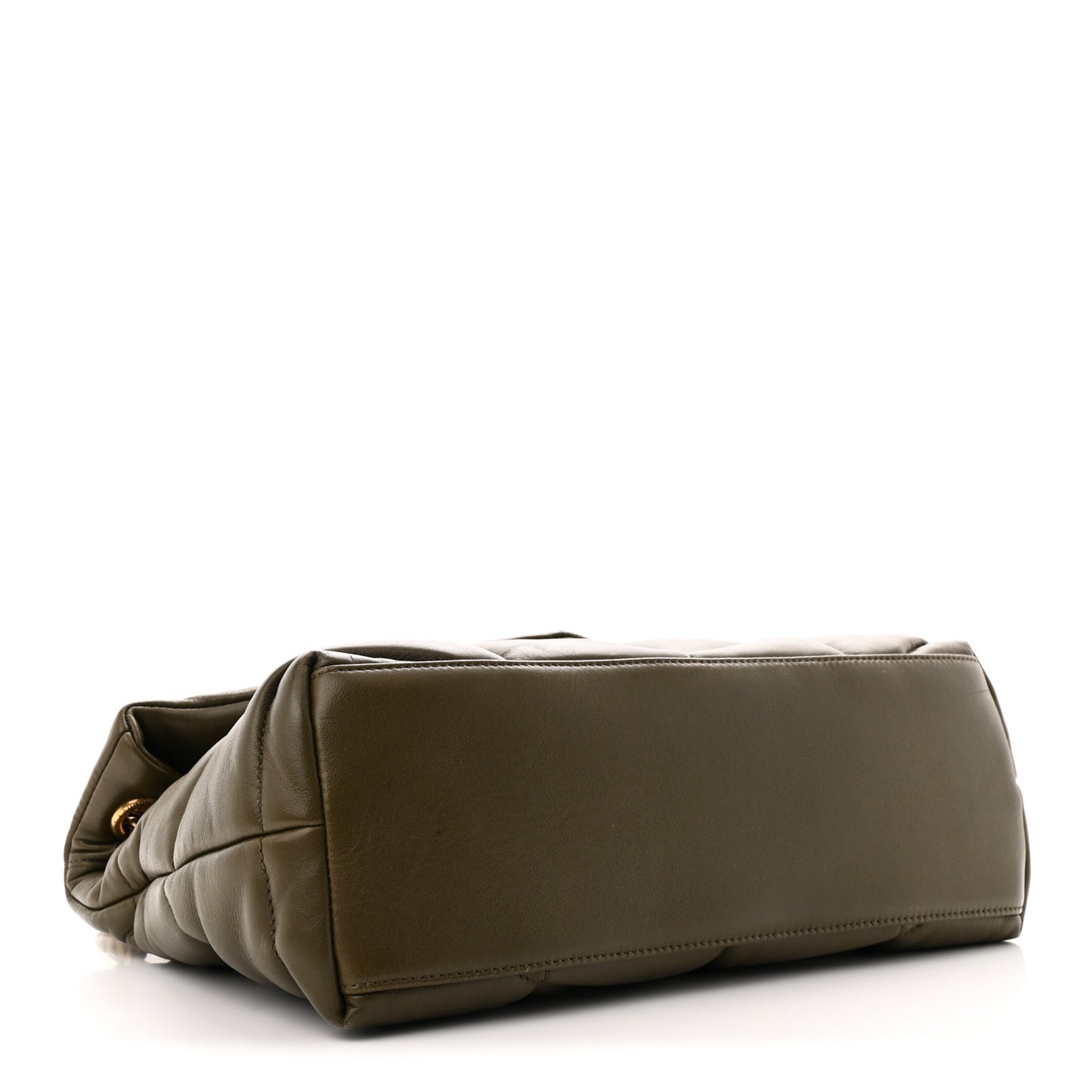 Lambskin Quilted Small Loulou Puffer Monogram Chain Satchel Light Musk