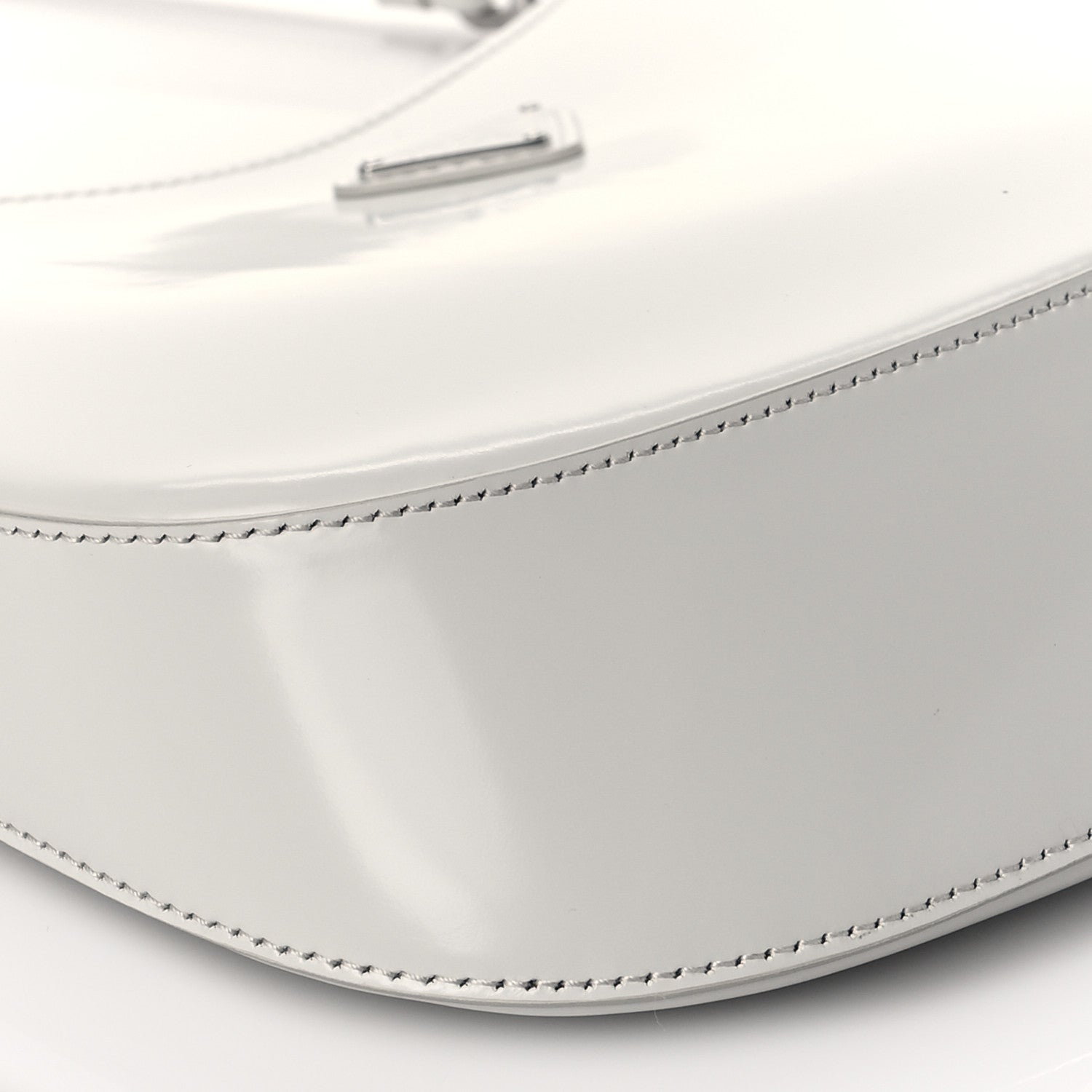 Prada Spazzolato Cleo Shoulder Bag White 5 of 10
