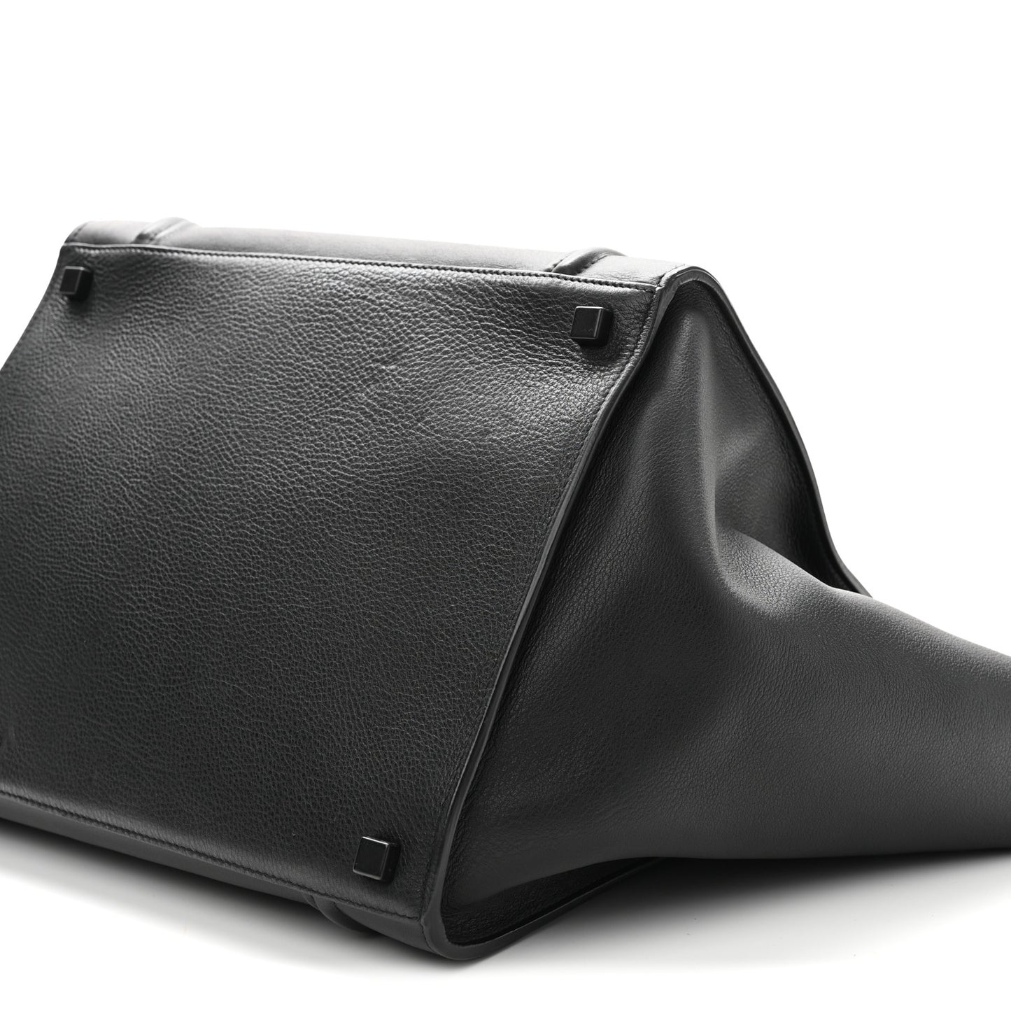 Grained Calfskin Medium Phantom Luggage Black