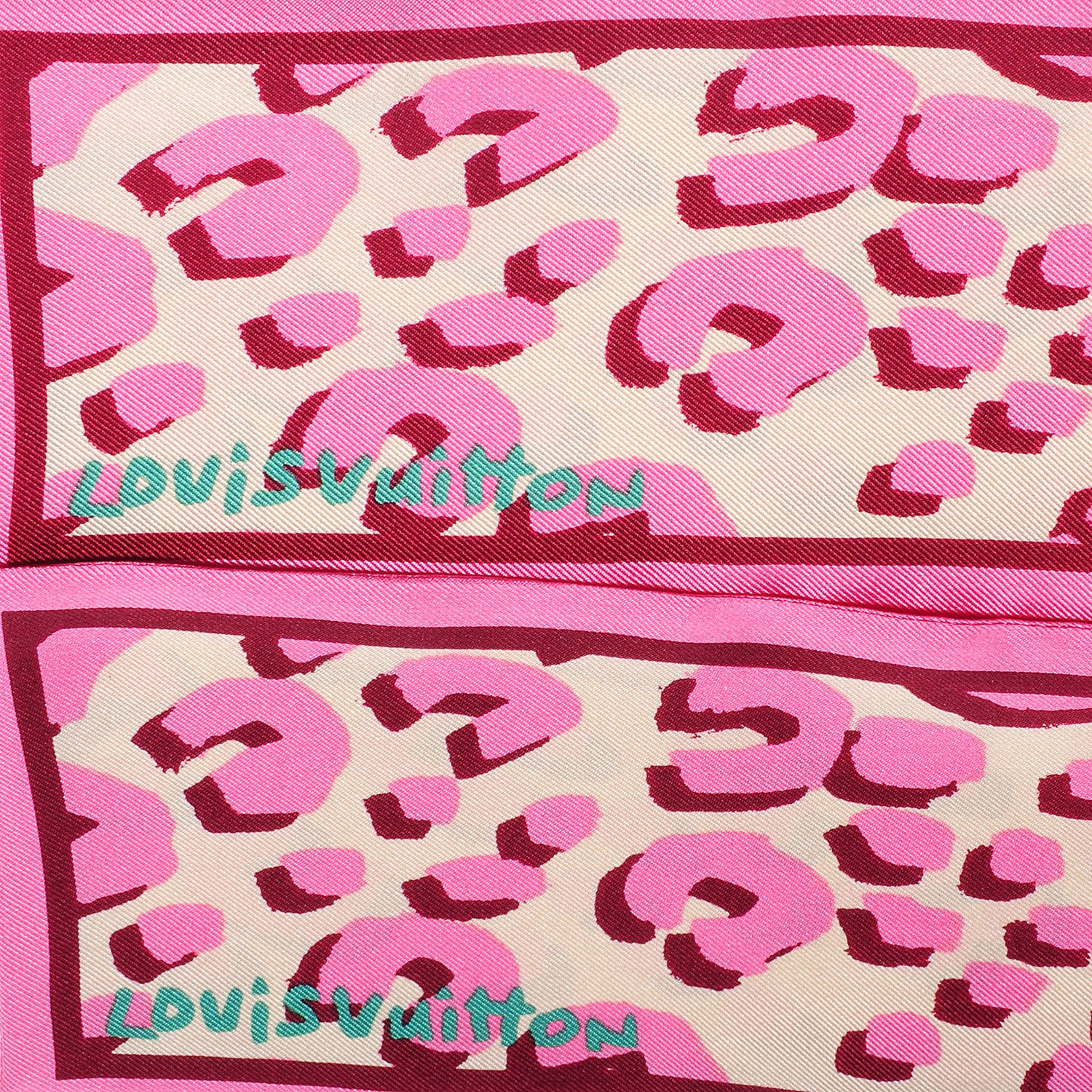 Louis Vuitton Silk Leopard Bandeau Blanc Corail 5 of 6