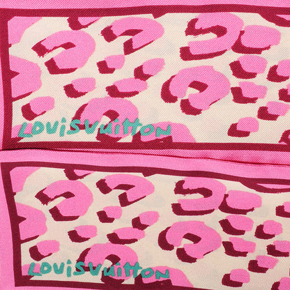 Louis Vuitton Silk Leopard Bandeau Blanc Corail 5 of 6
