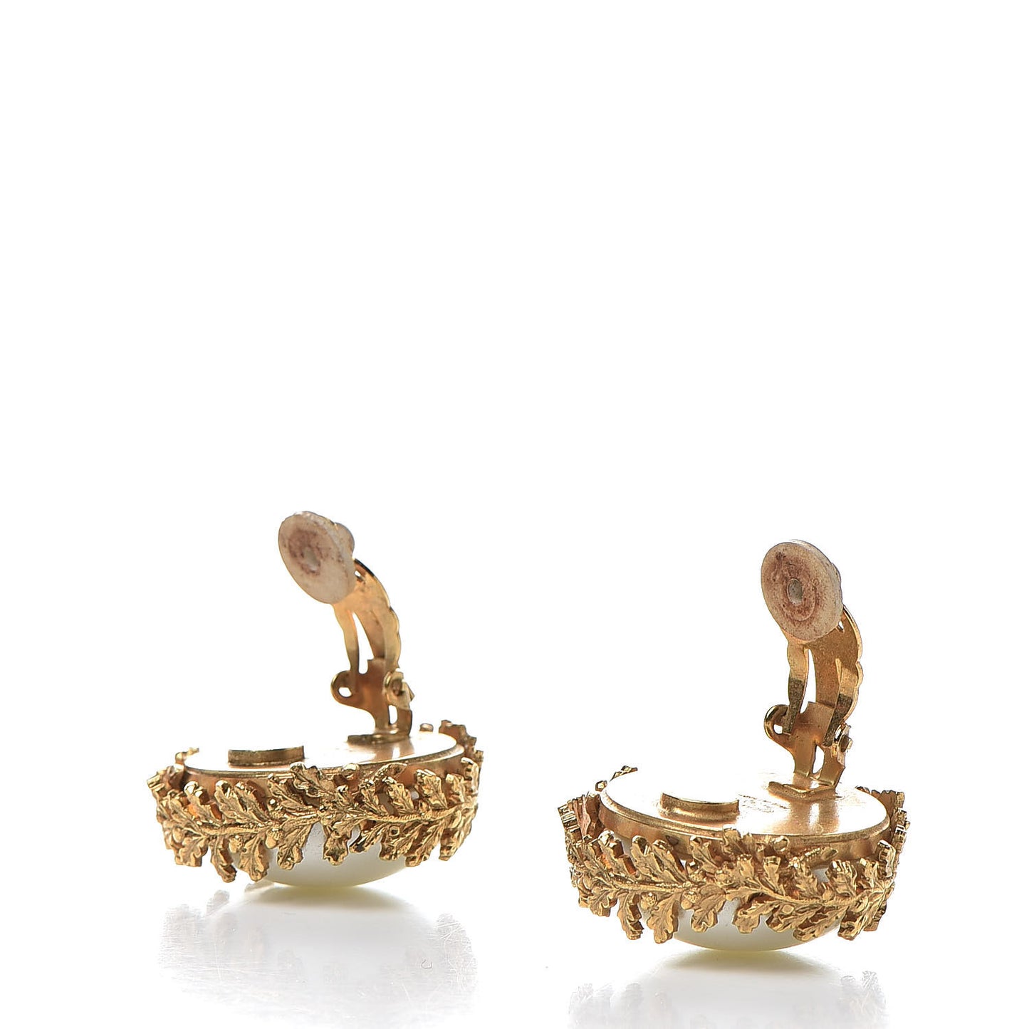 Pearl Clip On Earrings Gold