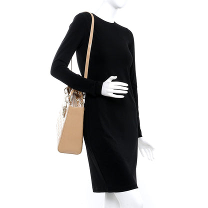 Christian Dior Patent Cannage Large Lady Dior Beige 2 of 8