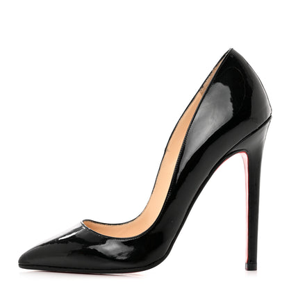 Christian Louboutin Patent Pigalle Follies 100 Pumps 35 Black 1 of 8