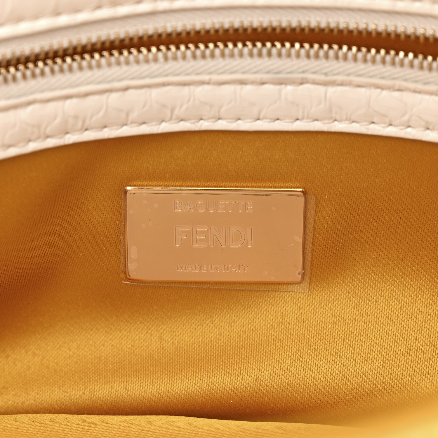 Fendi Satin Sequin Paillettes Elaphe Plexiglass Baguette 1997 Giallo Avorio 6 of 10