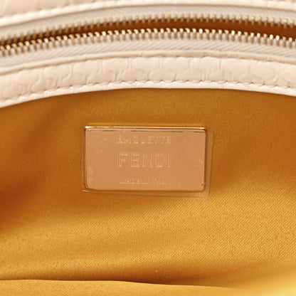Fendi Satin Sequin Paillettes Elaphe Plexiglass Baguette 1997 Giallo Avorio 6 of 10