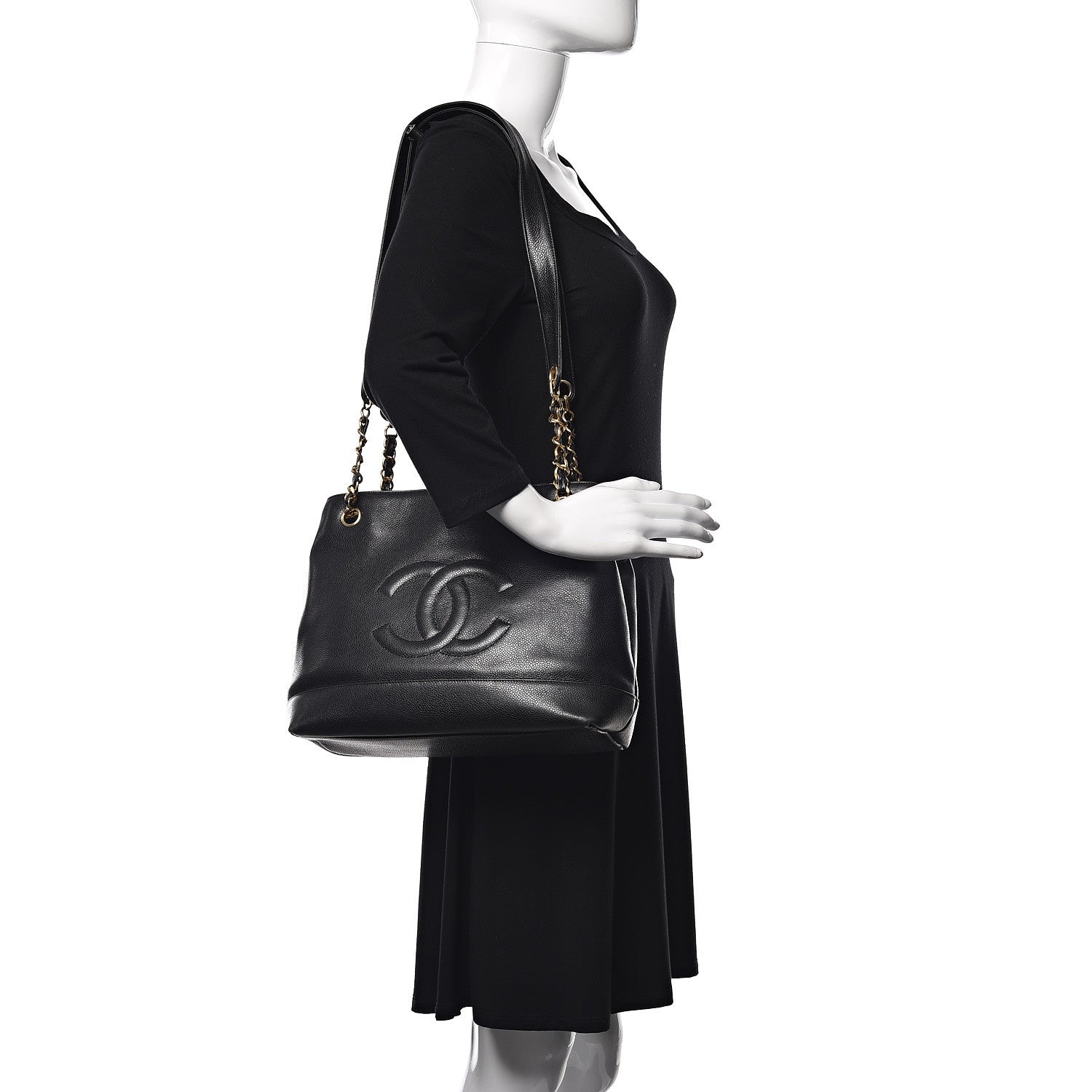 Chanel Caviar CC Shoulder Bag Black 2 of 15