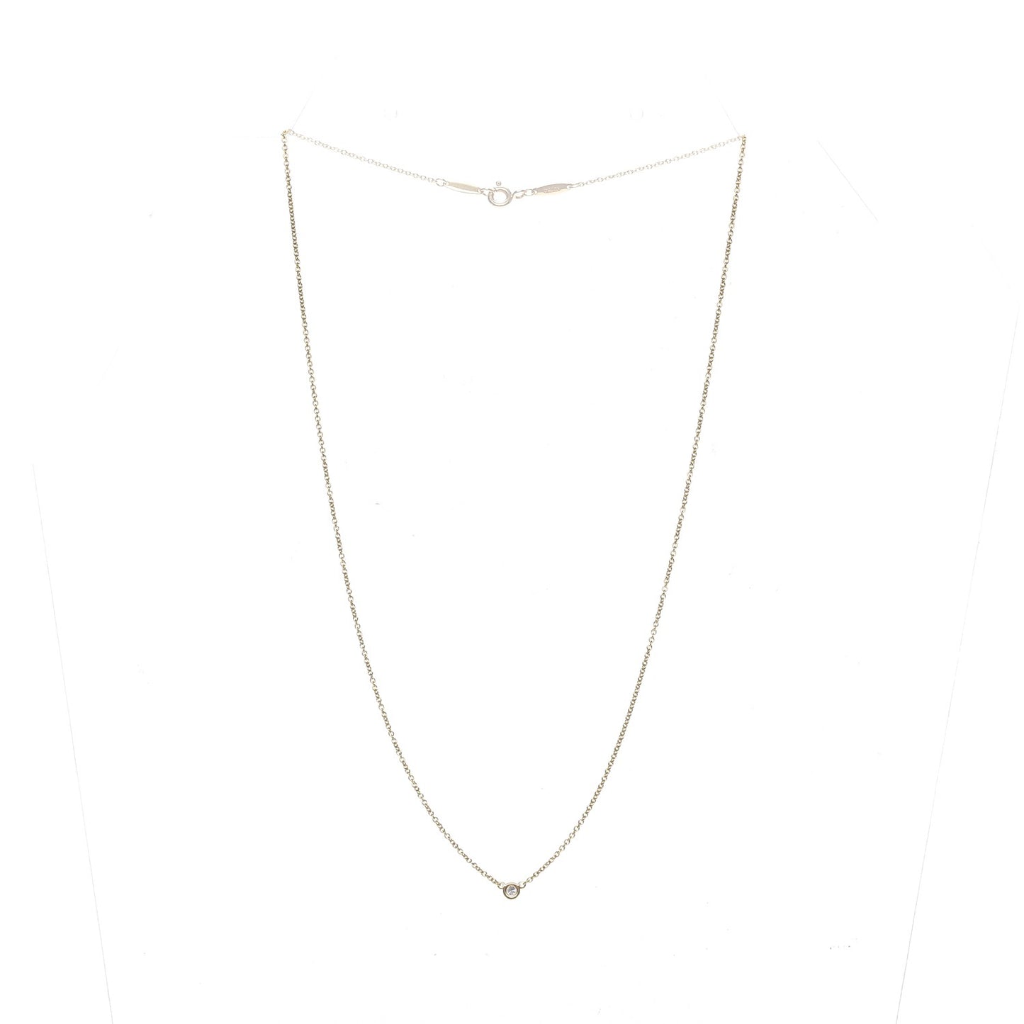 18K Yellow Gold Diamond .10ct Elsa Peretti Diamonds by the Yard Pendant Necklace