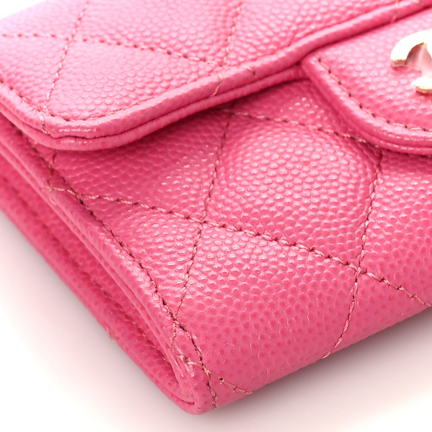 Chanel Caviar Quilted Flap Card Holder Pink 8 of 10