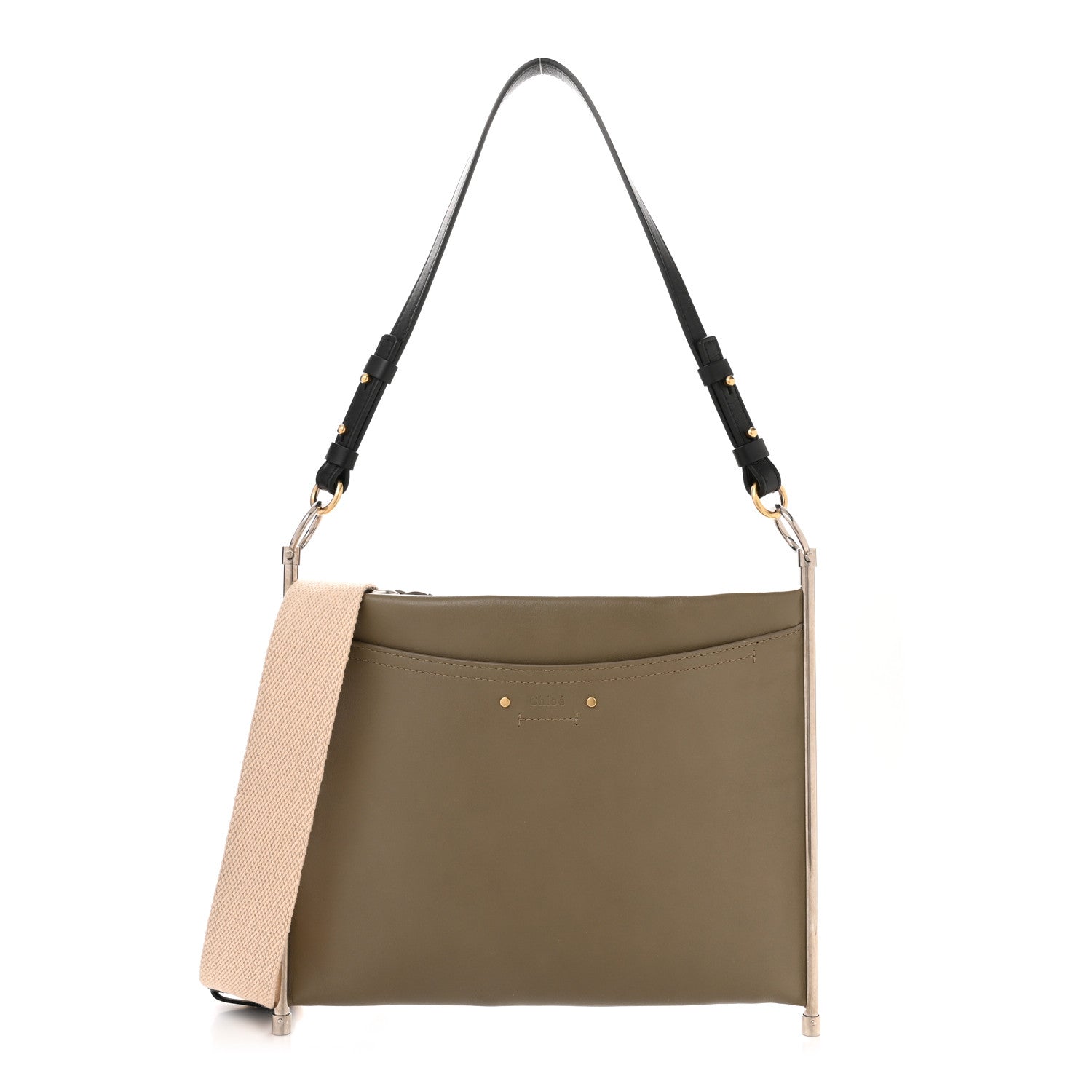 Chloe Smooth Calfskin Medium Roy Clutch Merino Grey 1 of 11