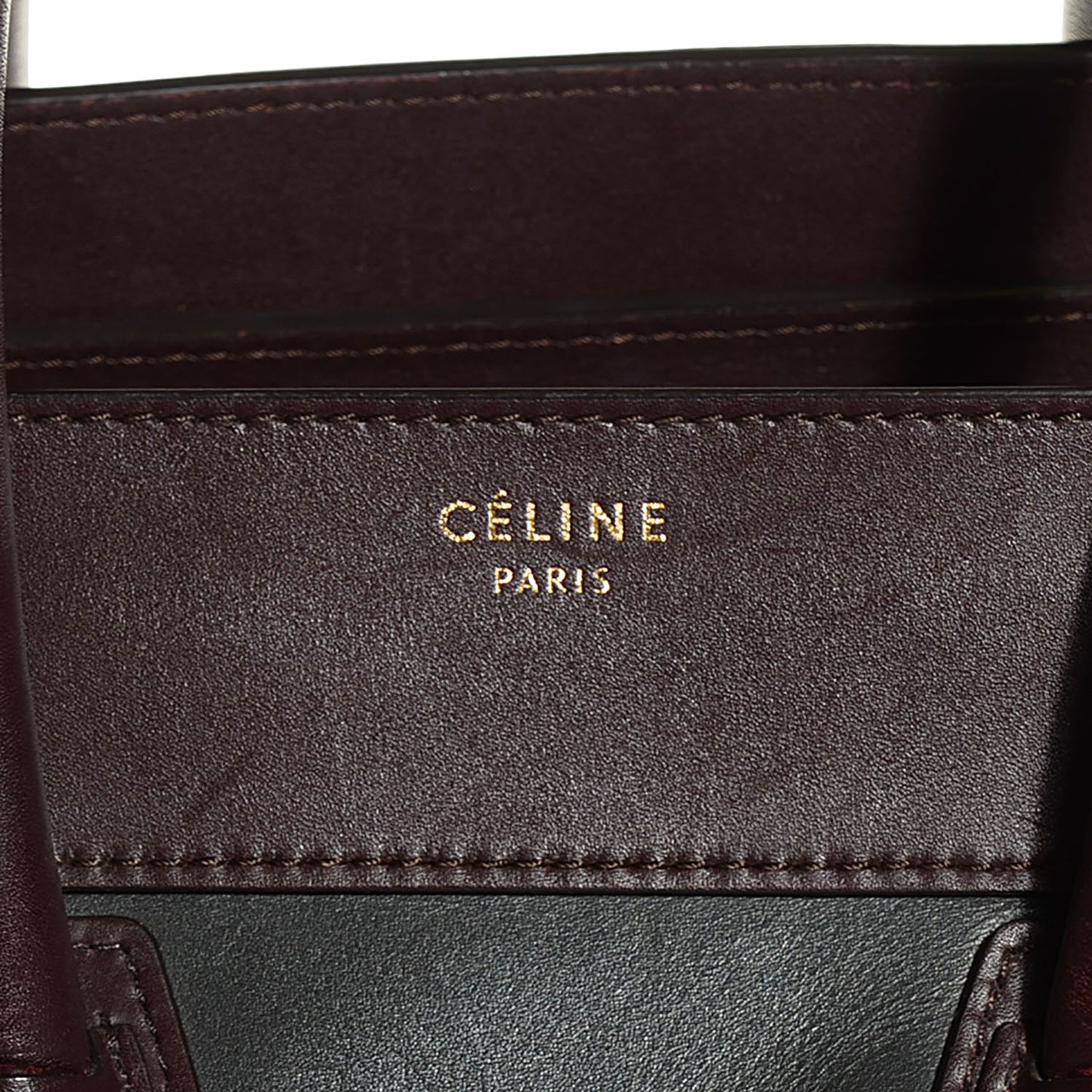 Smooth Calfskin Suede Mini Tri-Color Luggage Burgundy