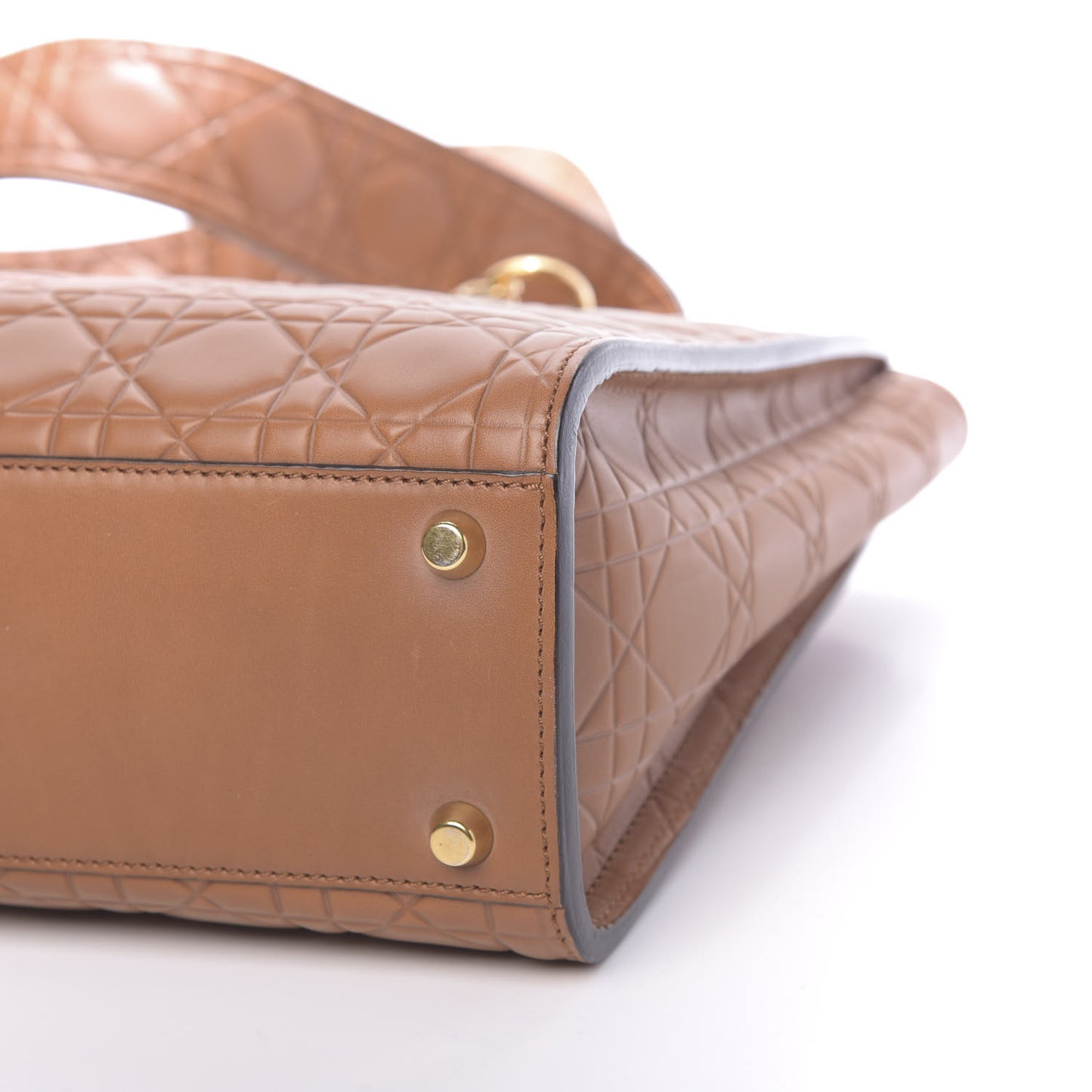Lambskin Cannage Large Lady Dior Dark Beige