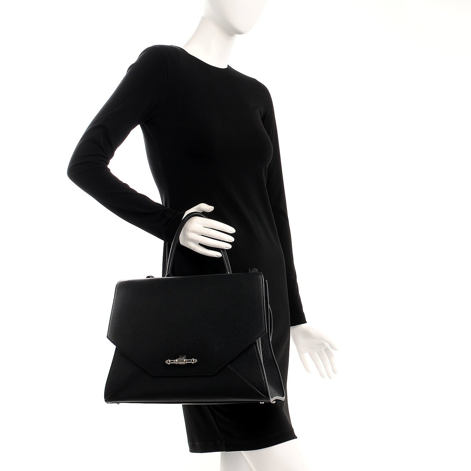 Givenchy Calfskin Large Obsedia Satchel Black 2 of 9