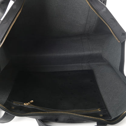 MCM Monogram Coated Canvas Tote Bag Black 5 of 9