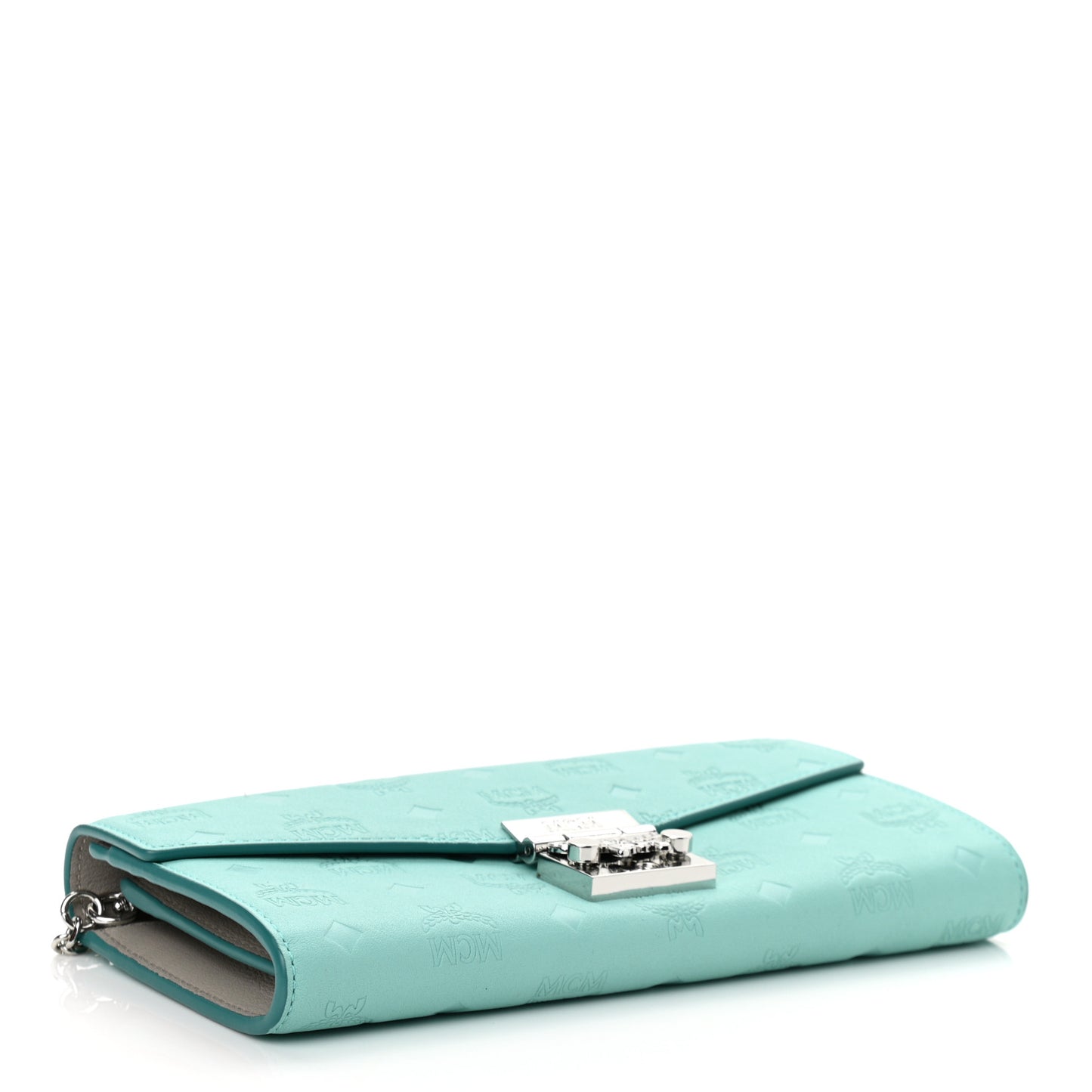 Calfskin Ottomar Large Patricia Wallet On Chain Pool Blue