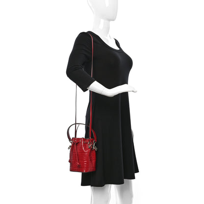 Fendi Vitello Liberty F is Fendi FF 1974 Embossed Mini Mon Tresor Bucket Bag Fragola 2 of 10