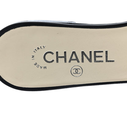 Chanel Lambskin Camellia Sandal Mule 38.5 Black 7 of 8