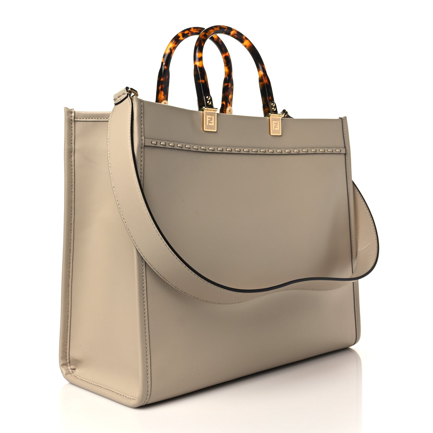 Vitello King Plexiglass Elaphe Python Print Logo Medium Fendi Sunshine Shopper Tote Nuvola Daisy Roccia