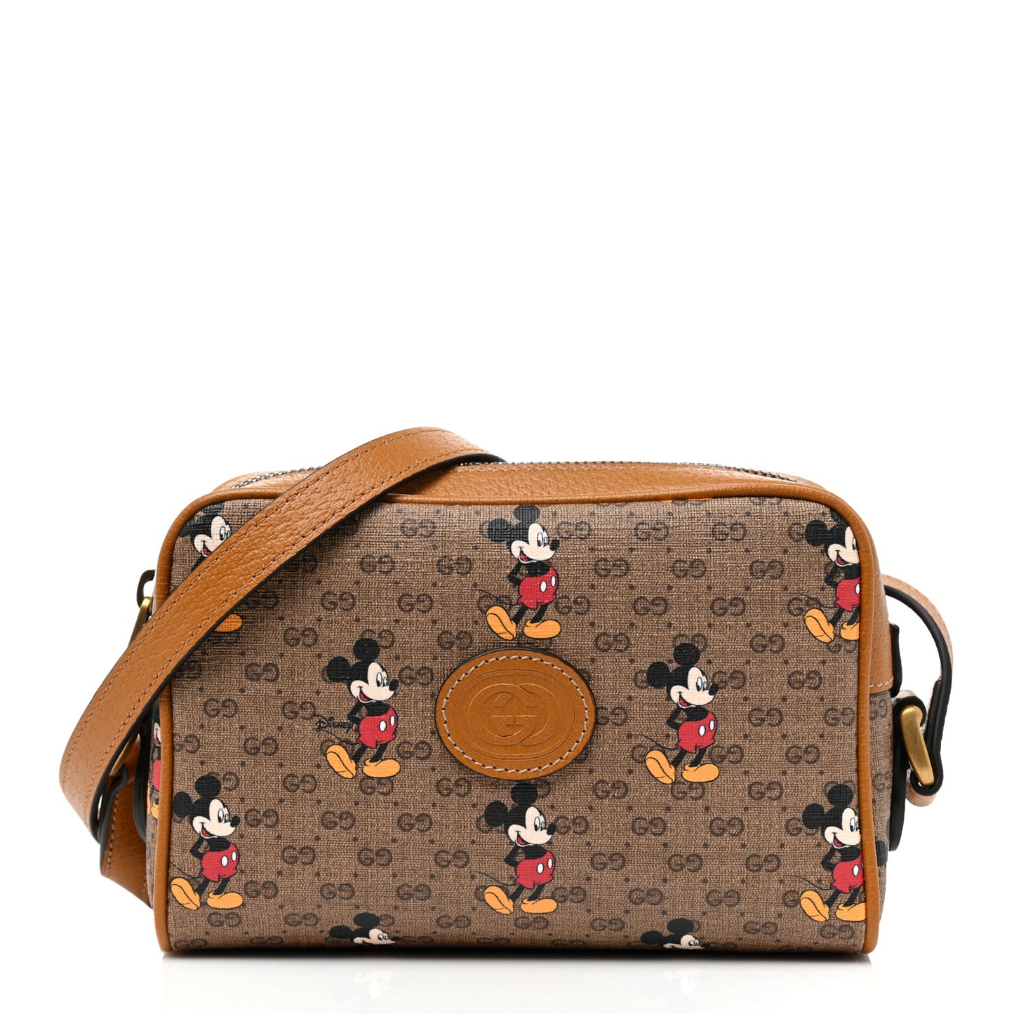 X DISNEY Mini Vintage GG Supreme Monogram Mickey Mouse Shoulder Bag Beige Vintage Sun Oil