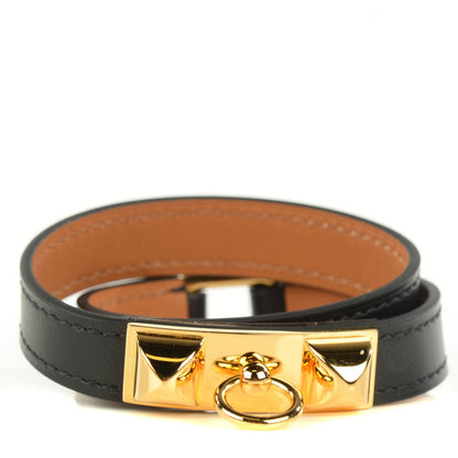 Hermes Chamonix Rivale Double Tour Bracelet XS Black 1 of 9