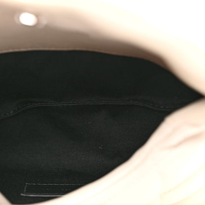 Saint Laurent Lambskin Monogram Loulou Puffer Pouch Clutch Crema Soft 5 of 9