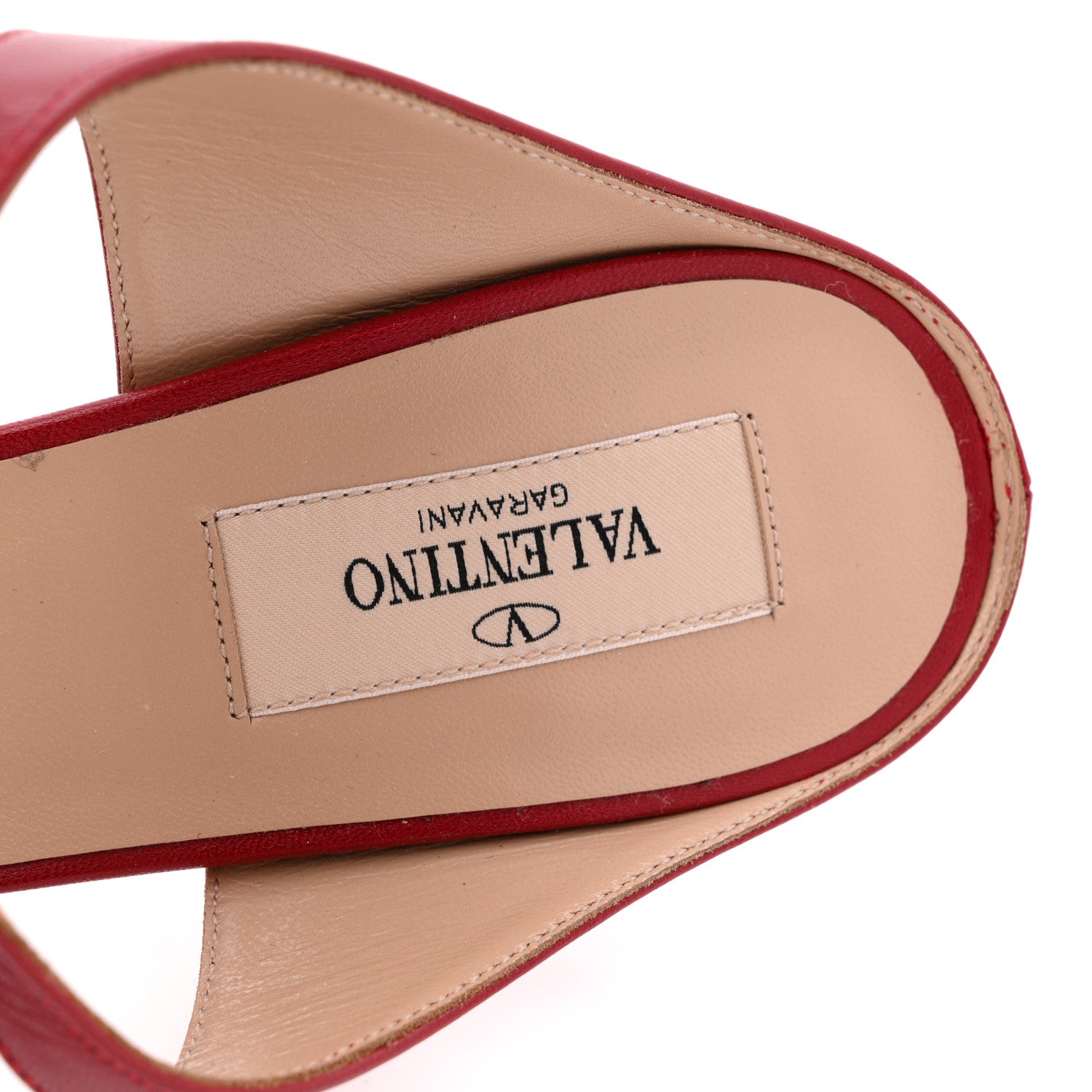 Valentino Garavani Calfskin Rockstud Ankle Strap 100mm Pumps 37 Red 8 of 12