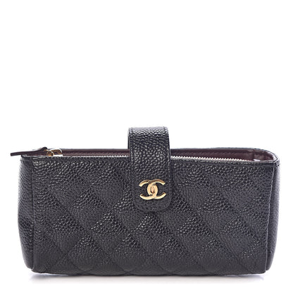 Chanel Caviar Quilted Mini Phone Holder Clutch Black 1 of 11