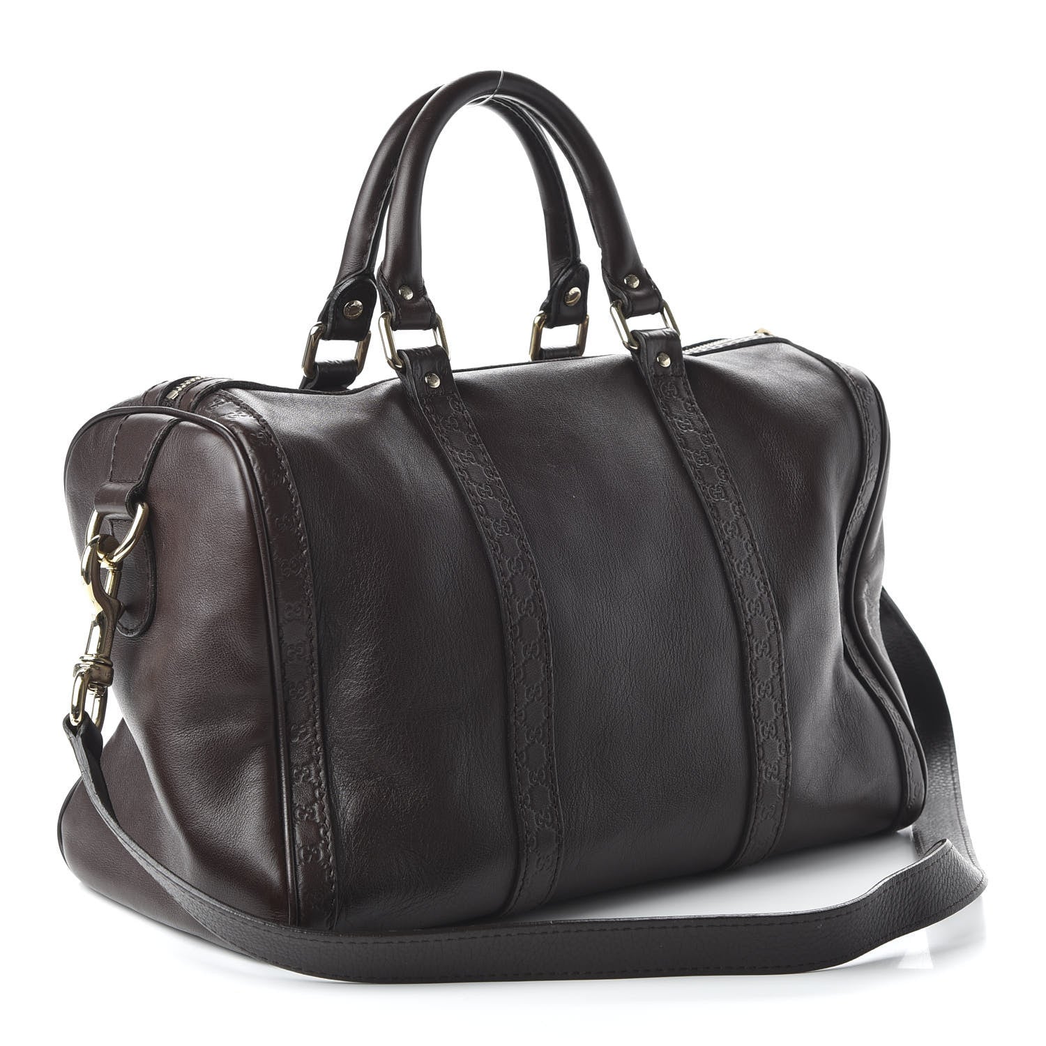 Gucci Calfskin Microguccissima Trim Medium Boston Brown 3 of 11