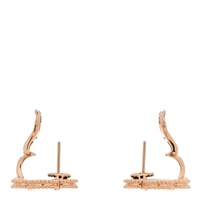 Van Cleef & Arpels 18K Rose Gold Grey Mother of Pearl Magic Alhambra Earrings 3 of 5