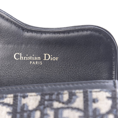 Christian Dior Oblique Saddle Card Holder Blue 6 of 7
