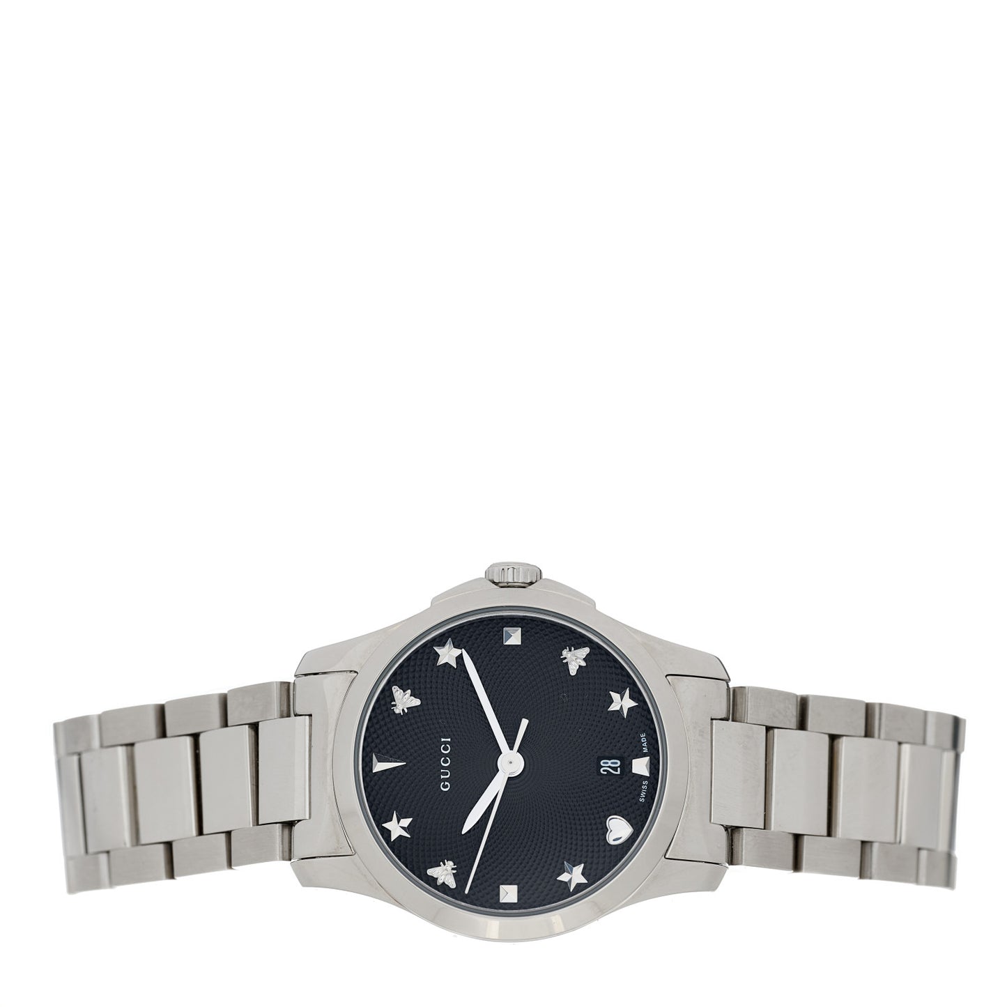 Stainless Steel 27mm G-Timeless Charm Quartz Watch Black